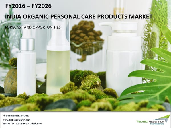 INDIA ORGANIC PERSONAL CARE PRODUCTS MARKET 2026 - Page 1