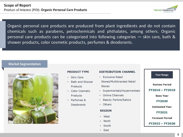 INDIA ORGANIC PERSONAL CARE PRODUCTS MARKET 2026 - Page 5