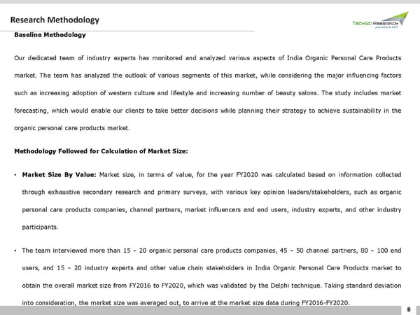 INDIA ORGANIC PERSONAL CARE PRODUCTS MARKET 2026 - Page 8