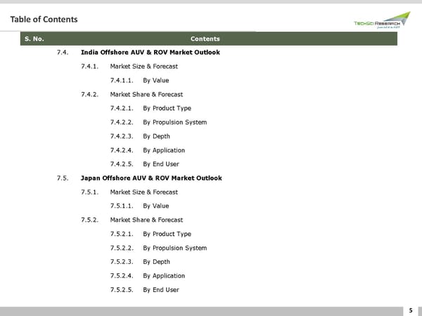 GLOBAL OFFSHORE AUV & ROV MARKET 2026 - Page 5