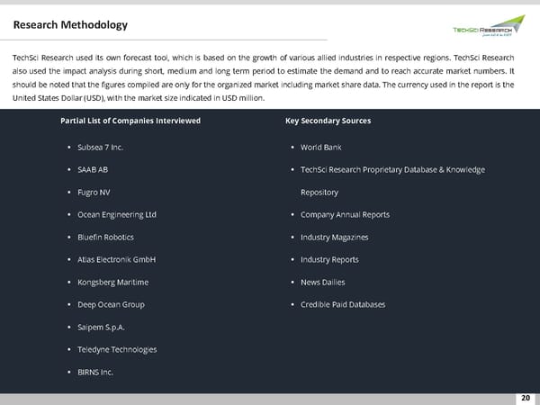 GLOBAL OFFSHORE AUV & ROV MARKET 2026 - Page 20