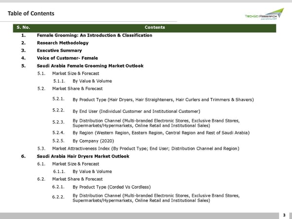 SAUDI ARABIA PERSONAL GROOMING MARKET Analysis 2026 - Page 3