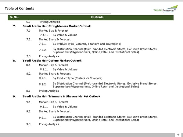 SAUDI ARABIA PERSONAL GROOMING MARKET Analysis 2026 - Page 4