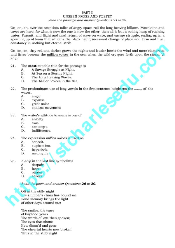 Free WAEC Literature Objective Past Questions & Answers - Page 5