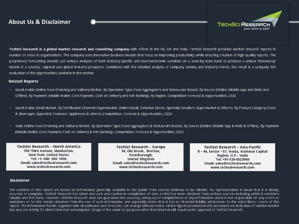 Saudi Arabia Food Services Market 2026 - Page 16