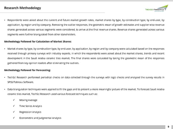 Saudi Arabia Ceramic Tiles Market 2026 - Page 9