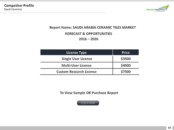 Saudi Arabia Ceramic Tiles Market 2026 - Page 13