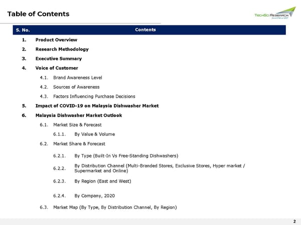 Malaysia Dishwasher Market Forecast 2026 - Page 1