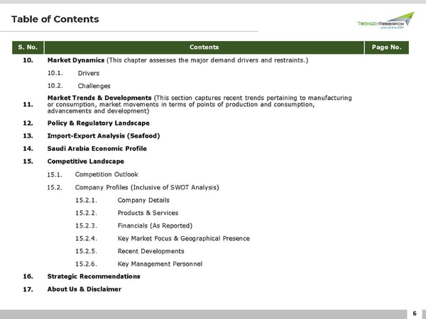 SAUDI ARABIA AQUACULTURE MARKET 2026 - Page 6