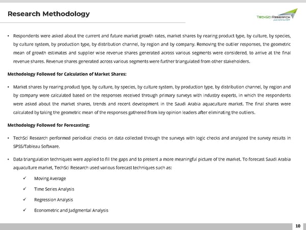 SAUDI ARABIA AQUACULTURE MARKET 2026 - Page 10