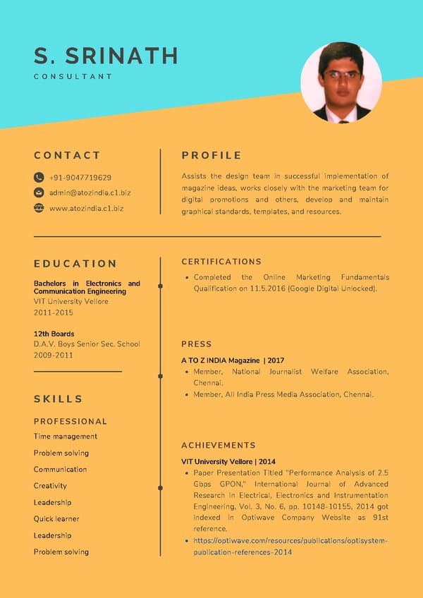 Resume - Page 3