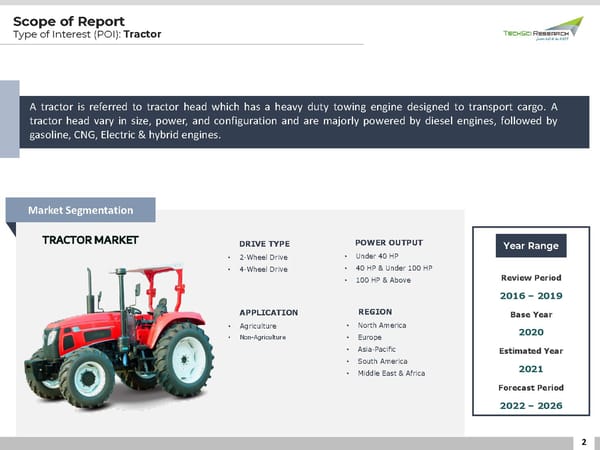 Tractor Market to be Valued USD 79 Billion by 2026 - Page 2