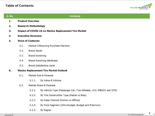 PowerPoint PresentatMexico Replacement Tire Market to Grow at 5.94% CAGR by 2026ion - Page 2