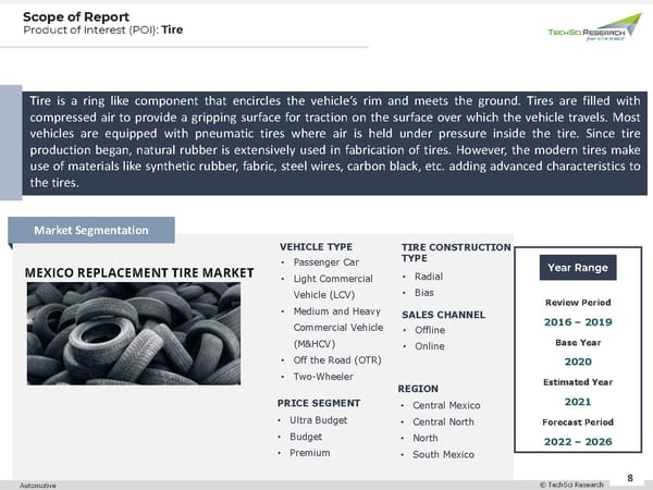 PowerPoint PresentatMexico Replacement Tire Market to Grow at 5.94% CAGR by 2026ion - Page 8