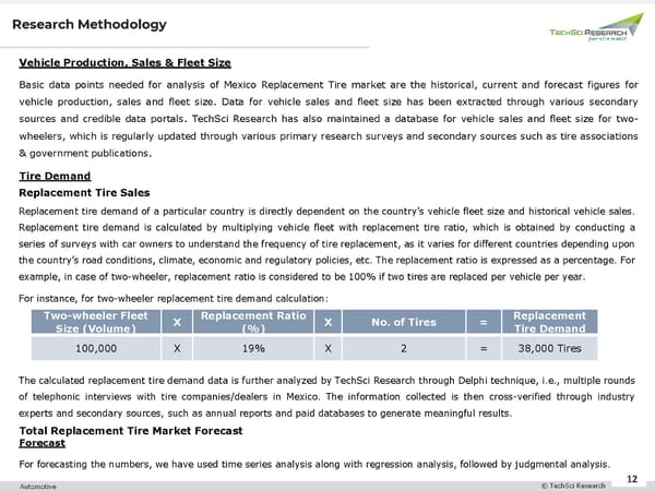 PowerPoint PresentatMexico Replacement Tire Market to Grow at 5.94% CAGR by 2026ion - Page 12