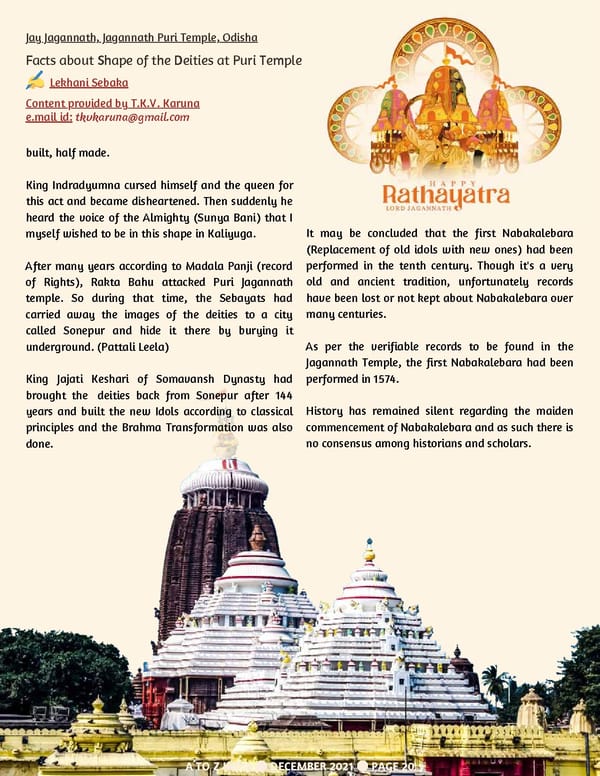 A TO Z INDIA - DECEMBER 21 - Page 20