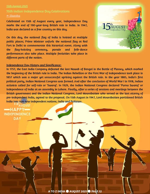 A TO Z INDIA - AUGUST 21 - Page 12