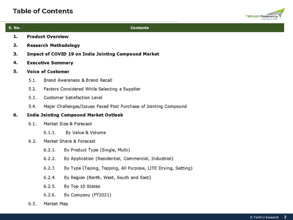 India Jointing Compound Market Size 2027 - Page 2