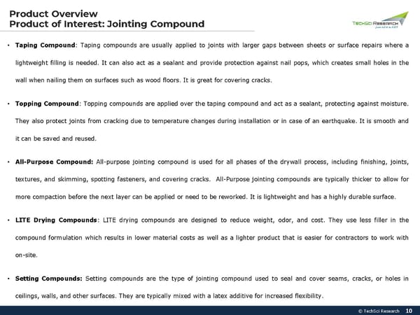 India Jointing Compound Market Size 2027 - Page 10