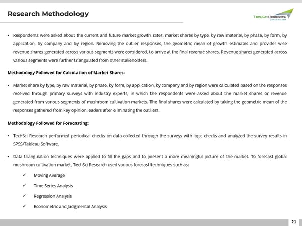 Mushroom Cultivation Market to grow at Steady Rate through 2026 - Page 21