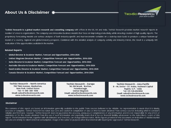 Malaysia Elevator & Escalator Market to Reach USD572.39 Million by 2026 - Page 21