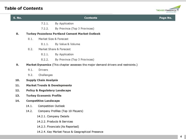 Turkey Cement Market Forecast 2026 - Page 4