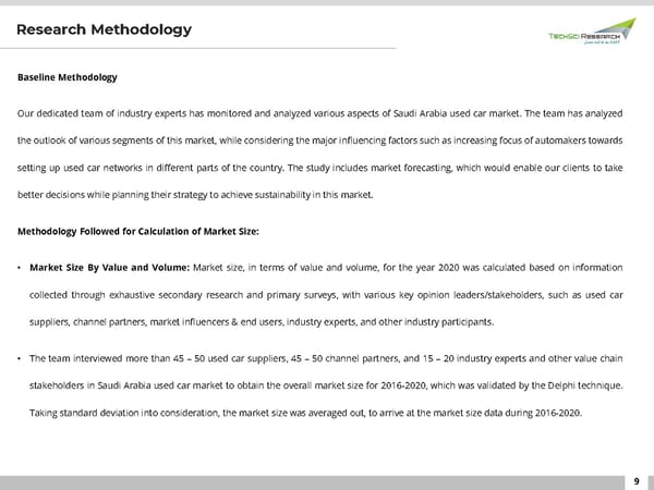 Saudi Arabia Used Car Market Forecast 2026 - Page 9