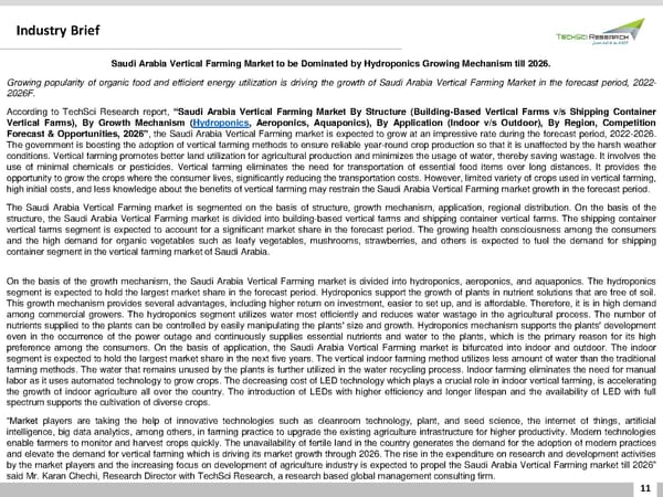 Saudi Arabia Vertical Farming Market 2026 - Page 11