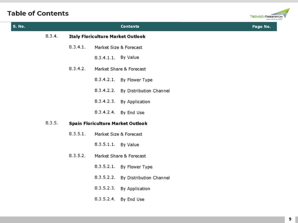 Floriculture Market Growth 2026 - Page 9