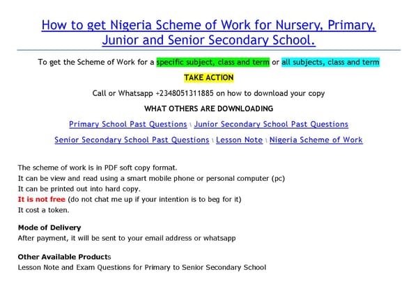 Marketing Scheme of Work WAEC - Page 3