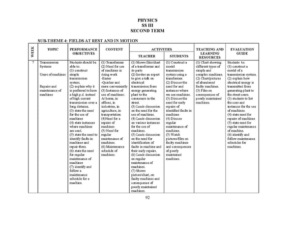 Lagos State Physics Scheme of Work - Page 5