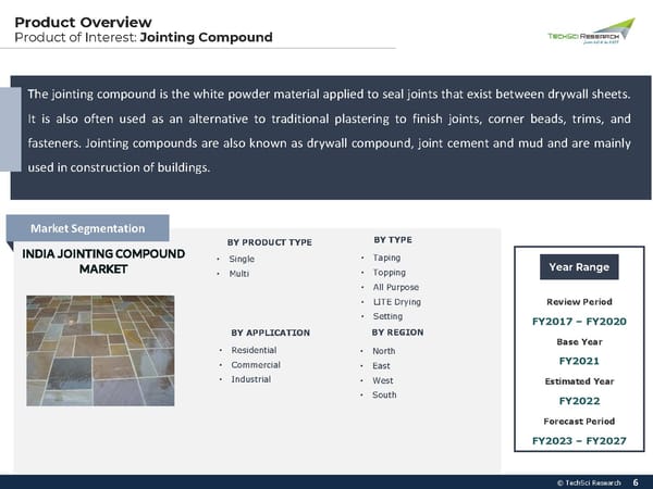 India Jointing Compound Market 2027 - Page 6