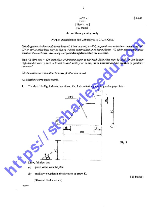 Download WAEC Technical Drawing Past Questions - Page 5