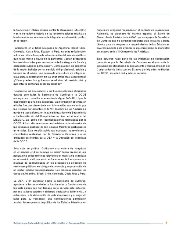 Cultivando una Cultura de Integridad en el Servicio Civil en Tiempos de Crisis . - Page 10