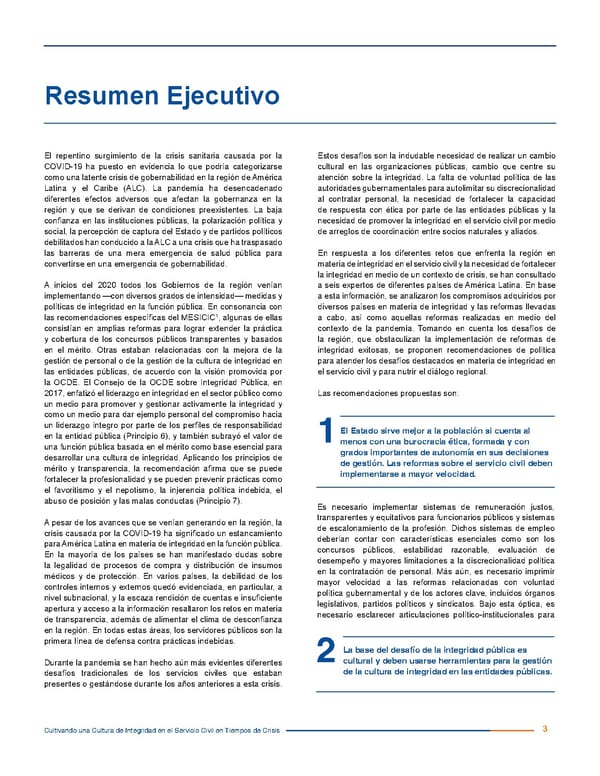 Cultivando una Cultura de Integridad en el Servicio Civil en Tiempos de Crisis . - Page 11