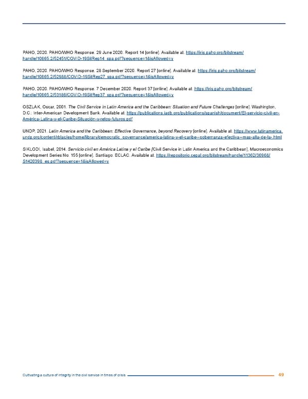 Cultivating a culture of integrity in the civil service in times of crisis. - Page 57