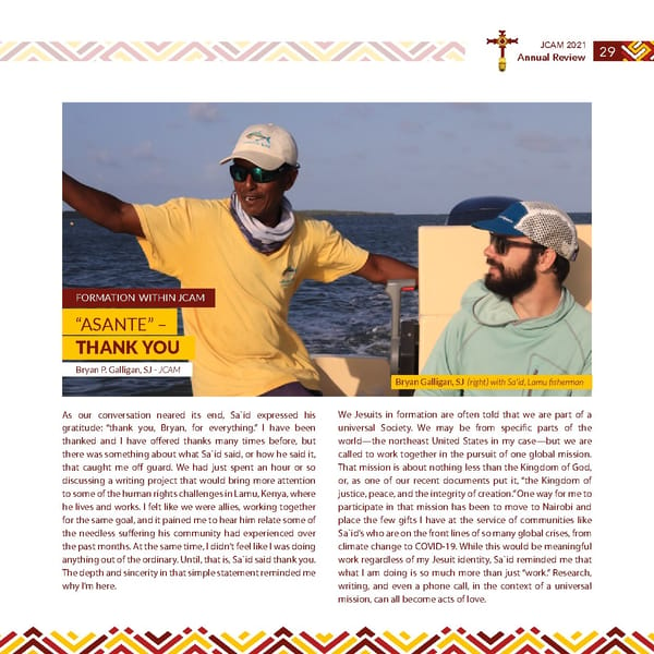 Jesuits Africa Annual review 2021 - Page 31