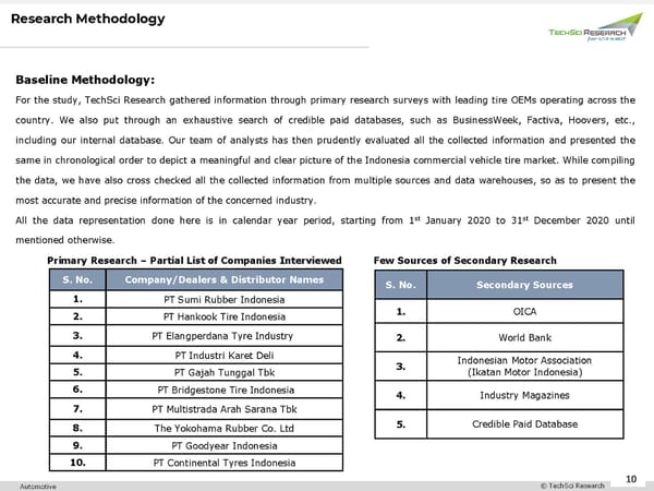 Indonesia Commercial Vehicle Tire Market 2026 - Page 10