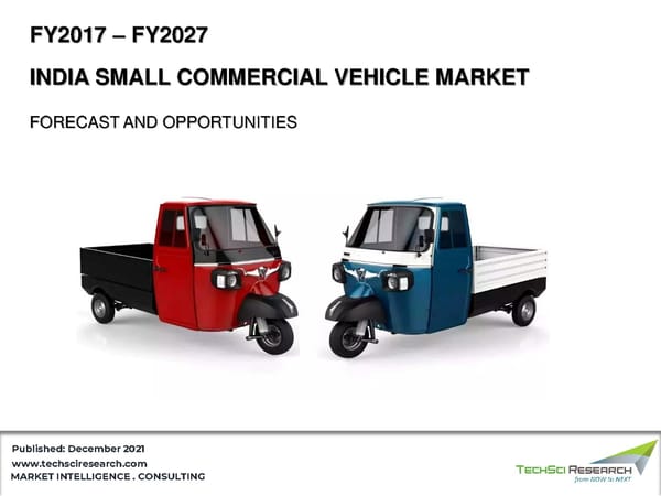 India Small Commercial Vehicle Market 2027 - Page 1