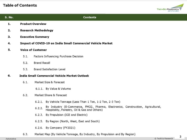 India Small Commercial Vehicle Market 2027 - Page 2