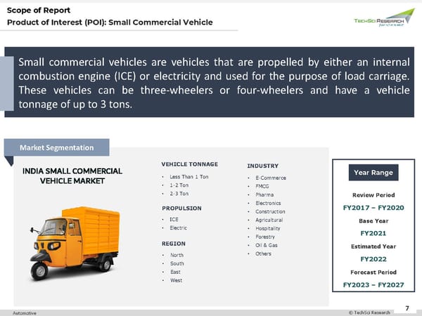 India Small Commercial Vehicle Market 2027 - Page 7