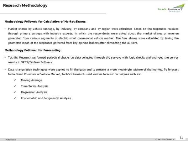 India Small Commercial Vehicle Market 2027 - Page 11