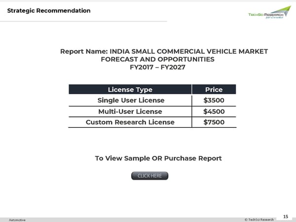 India Small Commercial Vehicle Market 2027 - Page 15