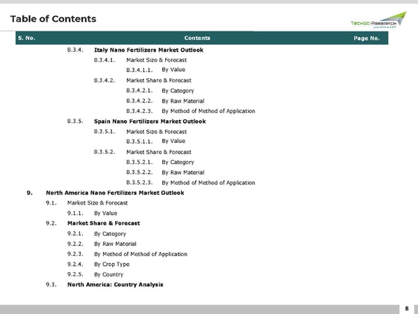 Nano Fertilizers Market 2027 - Page 8