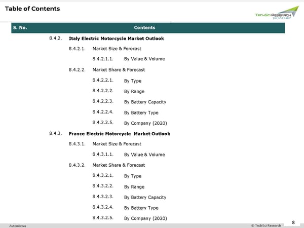 Electric Motorcycle Market Analysis 2026 - Page 8