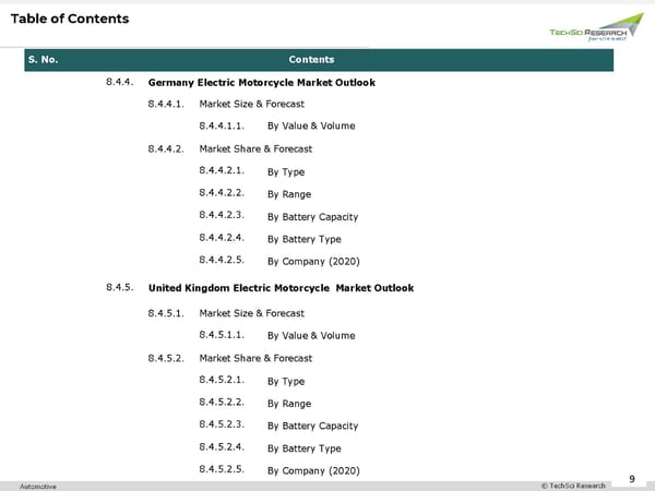 Electric Motorcycle Market Analysis 2026 - Page 9