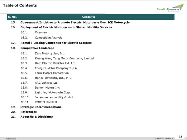 Electric Motorcycle Market Analysis 2026 - Page 13