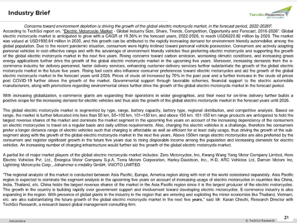 Electric Motorcycle Market Analysis 2026 - Page 21