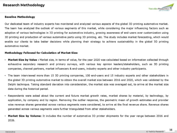 3D Printing Automotive Market Forecast 2026 - Page 16