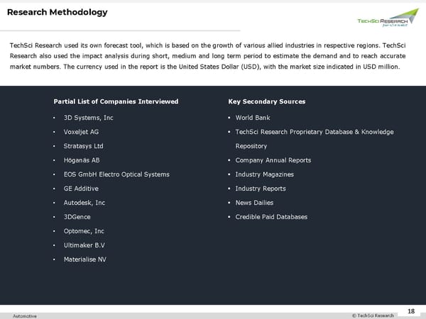 3D Printing Automotive Market Forecast 2026 - Page 18